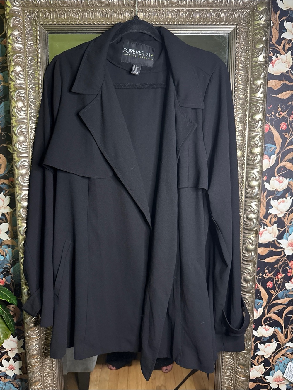 Forever 21 Plus Black Duster Jacket
